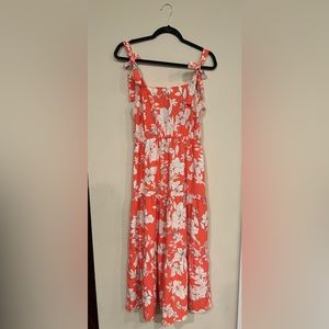 Coral Floral Dress